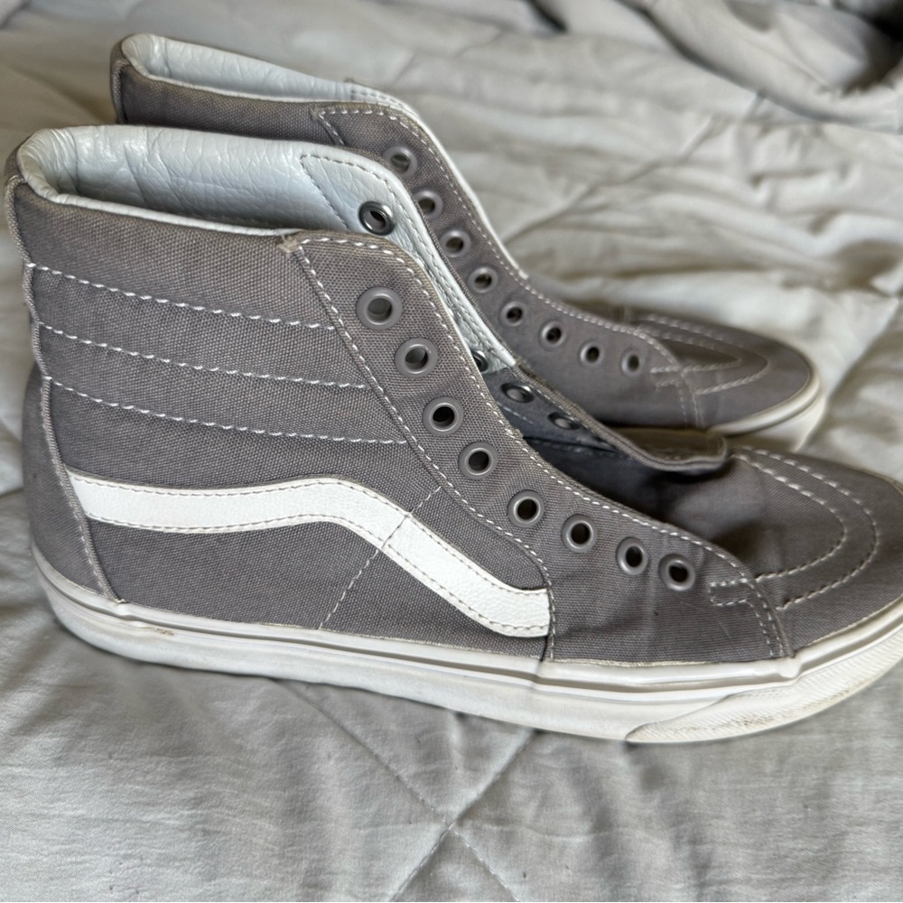 Vans Charcoal and White High-Top Sneakers